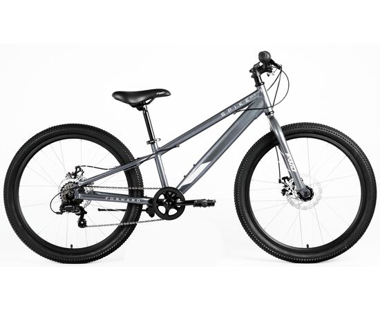 Велосипед Forward SPIKE 24 D (серый/серебристый), Цвет: серый, Размер рамы: 11"