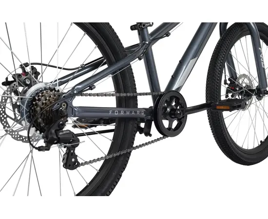 Велосипед Forward SPIKE 24 D (серый/серебристый), Цвет: серый, Размер рамы: 11", изображение 6