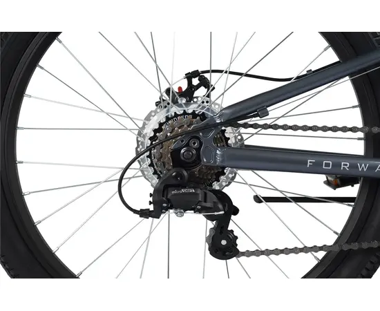 Велосипед Forward SPIKE 24 D (серый/серебристый), Цвет: серый, Размер рамы: 11", изображение 7