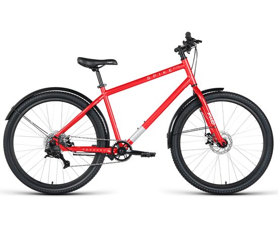 Велосипед Forward SPIKE 27,5 D (красный/белый), Цвет: красный, Размер рамы: 18"
