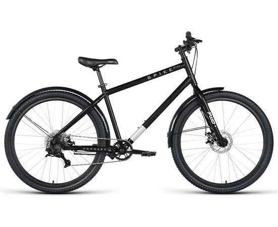 Велосипед Forward SPIKE 27,5 D (черный/серебристый), Цвет: черный, Размер рамы: 18"