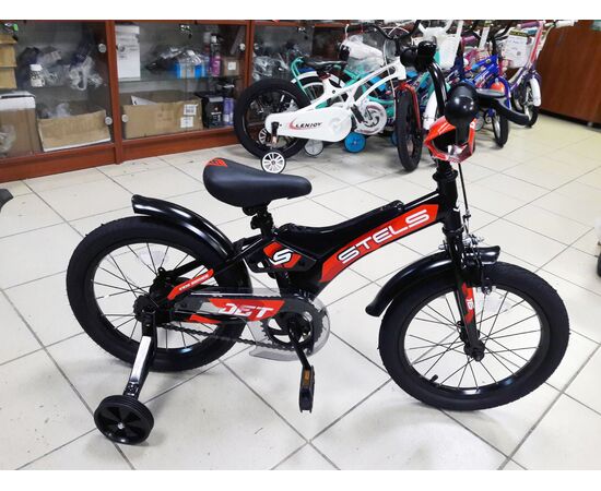 Детский велосипед Stels Jet 16" Z010 (черный), Цвет: черный, Размер рамы: 9"