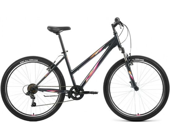 Велосипед Forward IRIS 26 1.0 (темно-серый/розовый), Цвет: серый, Размер рамы: 17"