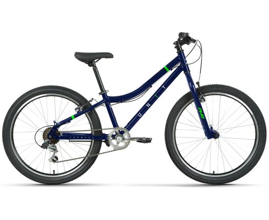 Велосипед Forward UNIT 24 1.0 (темно-синий/ярко-зеленый), Цвет: синий, Размер рамы: 12"