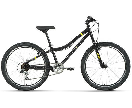 Велосипед Forward UNIT 24 1.0 (черный/желтый), Цвет: черный, Размер рамы: 12"