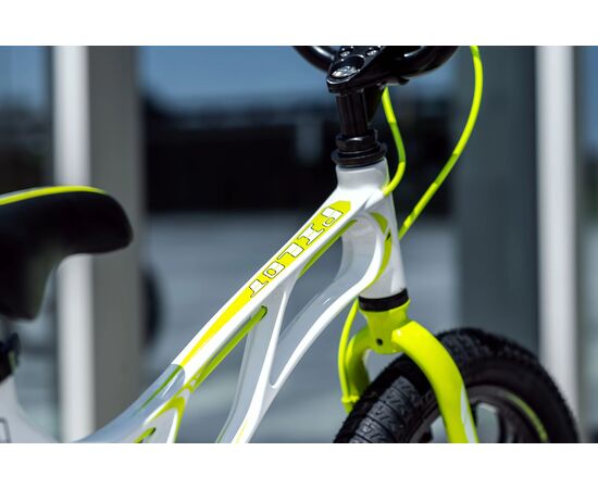 Детский велосипед Lenjoy Pilot 18 (белый/лимонный), Цвет: белый, изображение 7