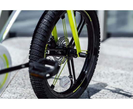 Детский велосипед Lenjoy Pilot 18 (белый/лимонный), Цвет: белый, изображение 6