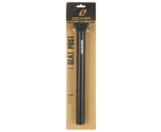 Подседельный штырь ZOOM 5-252757 (D27.2, L-350, матово-черный), Цвет: графитовый, Диаметр: 27.2, Длина: 350, изображение 2
