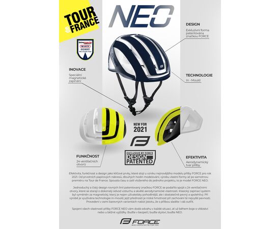 Шлем Force NEO (флуоресцентный/синий), Цвет: жёлтый, Размер: 55-59, изображение 6