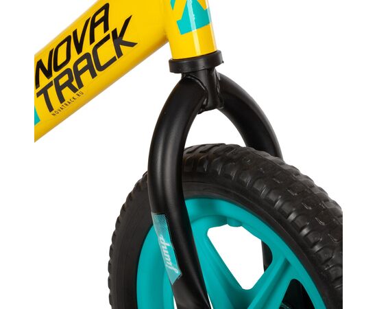 Беговел Novatrack 12" Jump (лаймовый), Цвет: жёлтый, изображение 4