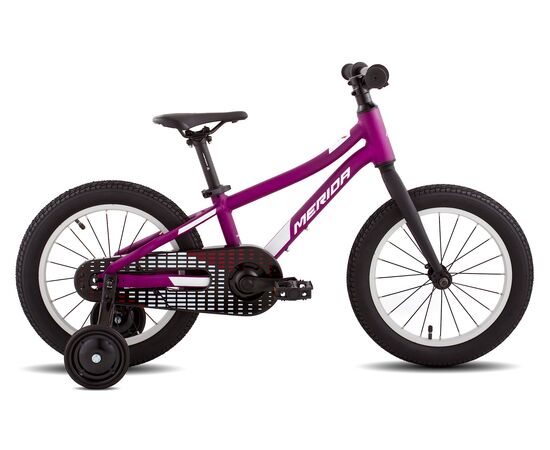 Велосипед MERIDA Matts J.16+ (матовый фиолетовый/белый/красный), Цвет: фиолетовый