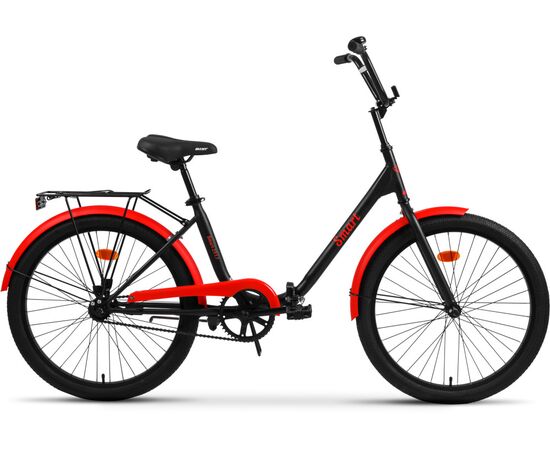 Велосипед Aist Smart 24 1.1 24 (чёрный/красный), Цвет: черный, Размер рамы: 24"
