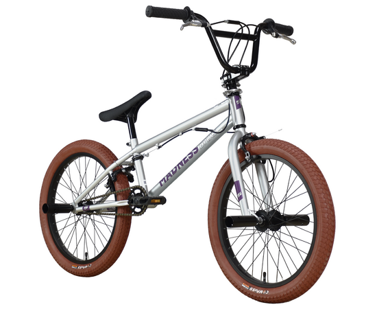 Велосипед Stark'23 Madness BMX 3 (серебристый/фиолетовый/коричневый), Цвет: графитовый, изображение 2
