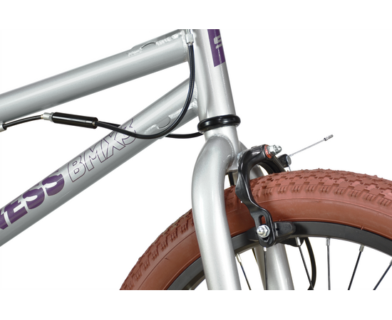 Велосипед Stark'23 Madness BMX 3 (серебристый/фиолетовый/коричневый), Цвет: графитовый, изображение 4