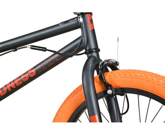 Велосипед Stark'23 Madness BMX 2 (серый/оранжевый/оранжевый), Цвет: черный, изображение 4