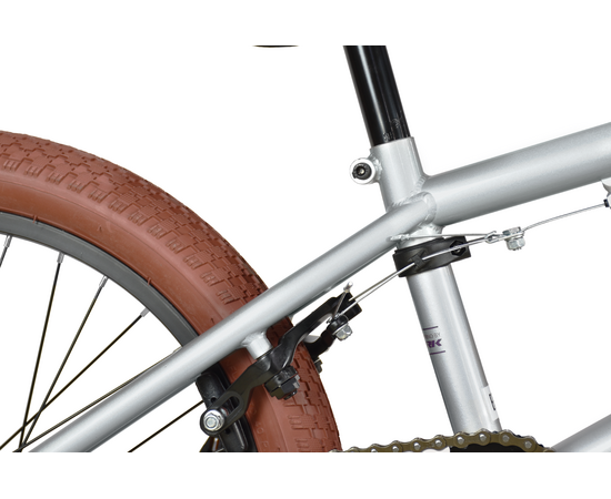 Велосипед Stark'23 Madness BMX 3 (серебристый/фиолетовый/коричневый), Цвет: графитовый, изображение 3