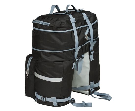 Велорюкзак на багажник (велоштаны) Course 30-50 литров (чёрный), Цвет: черный, изображение 4