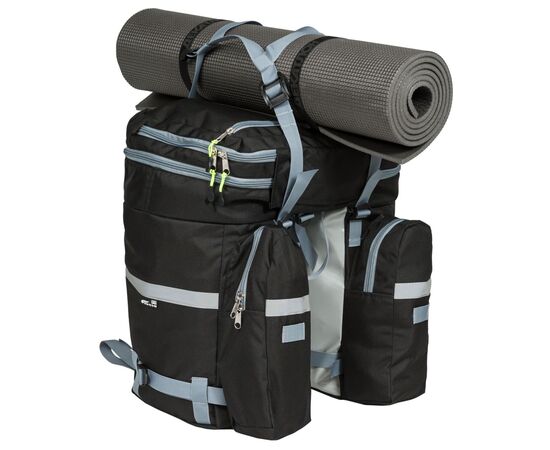 Велорюкзак на багажник (велоштаны) Course 30-50 литров (чёрный), Цвет: черный, изображение 5