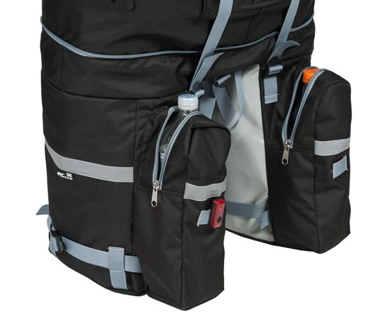 Велорюкзак на багажник (велоштаны) Course 30-50 литров (чёрный), Цвет: черный, изображение 8