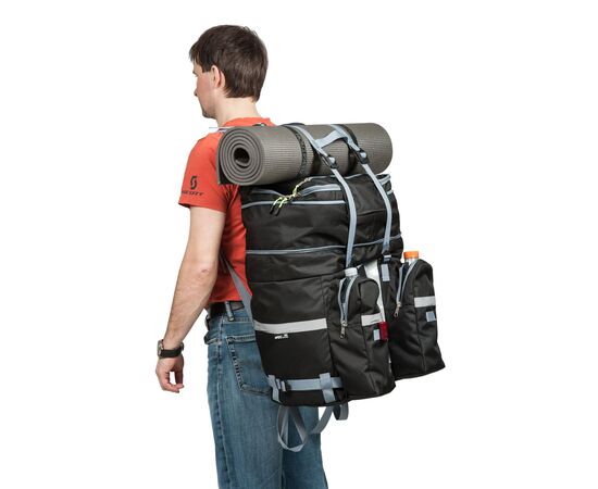 Велорюкзак на багажник (велоштаны) Course 30-50 литров (чёрный), Цвет: черный, изображение 9