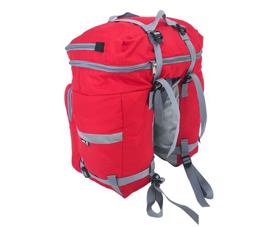 Велорюкзак на багажник (велоштаны) Course 30-50 литров (красный), Цвет: красный, изображение 2