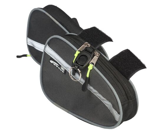 Велосумка на раму Course Твин (серый), Цвет: черный, изображение 3