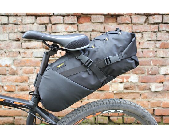Велосумка PROTECT 555-677 под седло (серия Bikepacking, черный), изображение 5