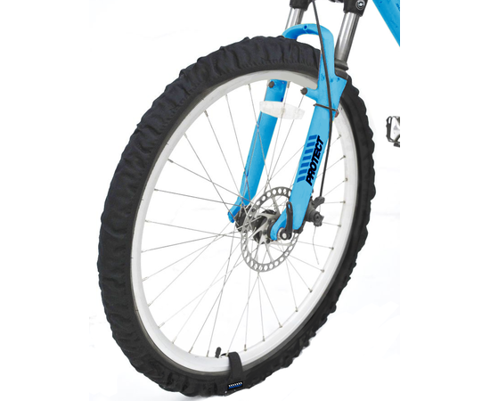 Комплект эластичных чехлов PROTECT 555-551 на колеса для велосипеда (2 шт, черный)