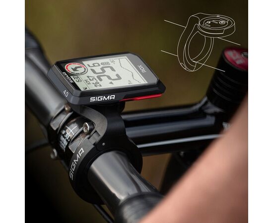 Велокомпьютер SIGMA ROX 4.0 HR Set (чёрный) с датчиком пульса, изображение 4