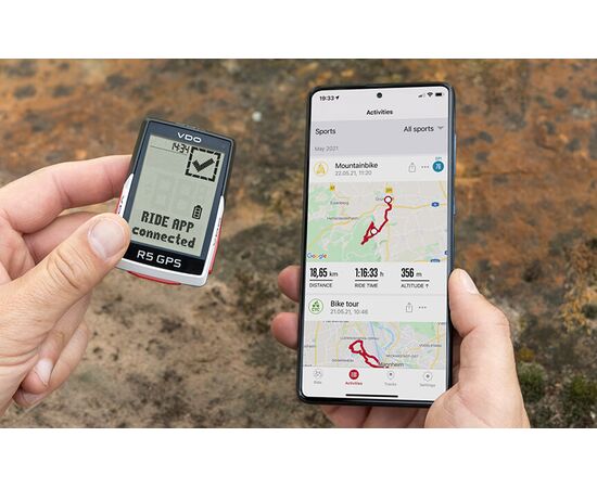 Велокомпьютер беспроводной VDO R5 GPS 4-64051 (белый), изображение 4