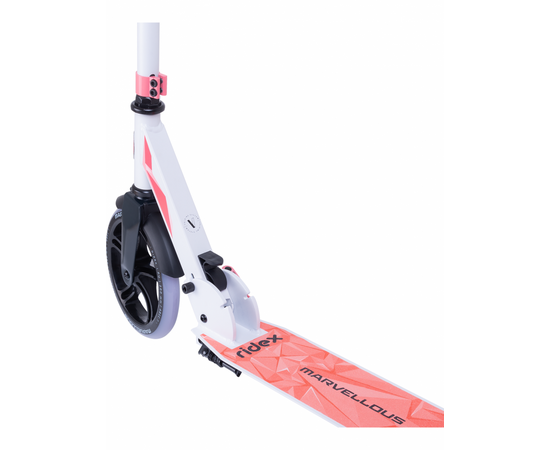 Самокат Ridex Marvellous 200 мм (белый/коралловый), Цвет: красный, изображение 4