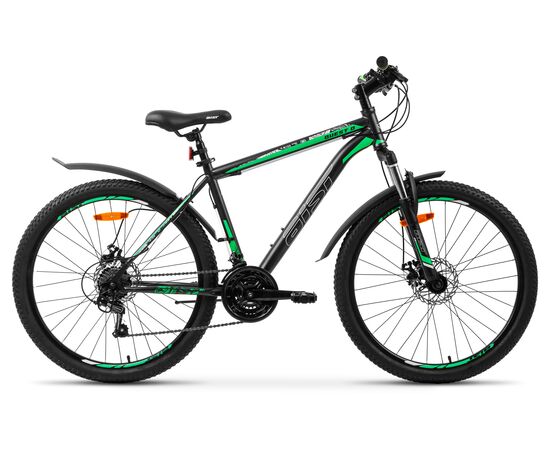 Велосипед AIST Quest Disc 26 (серо-зелёный), Цвет: Серый, Размер рамы: 18"
