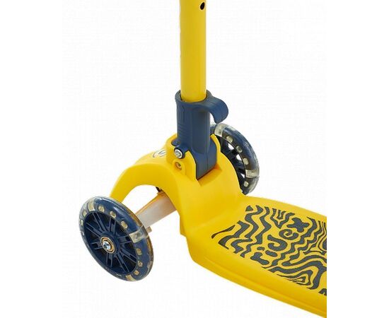 Самокат 3-х колесный Ridex Wave 120/90 мм (жёлтый/серый), Цвет: жёлтый, изображение 4