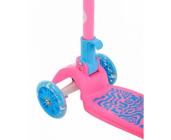 Самокат 3-х колесный Ridex Wave 120/90 мм (розовый/голубой), Цвет: розовый, изображение 4