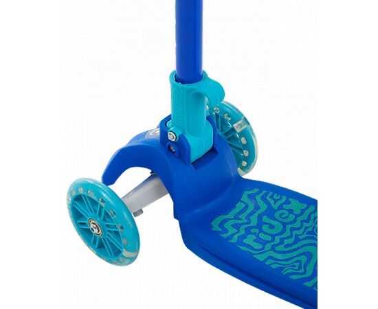 Самокат 3-х колесный Ridex Wave 120/90 мм (синий/голубой), Цвет: синий, изображение 4