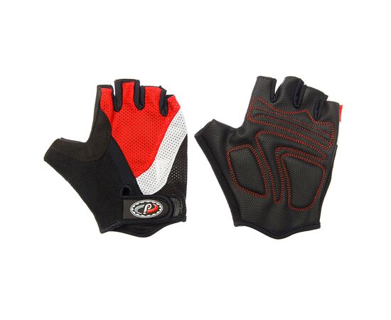 Перчатки JAFFSON SCG 46-0210 (чёрный/белый/красный), Цвет: Красный, Размер: M