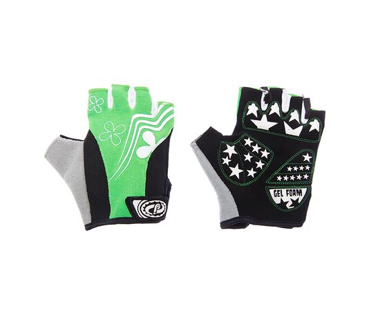 Перчатки JAFFSON SCG 47-0122 (чёрный/белый/зелёный), Цвет: Зелёный, Размер: S