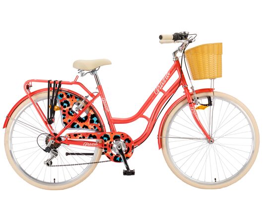 Велосипед Polar Grazia 26 6-sp (коралловый леопард), Цвет: Оранжевый
