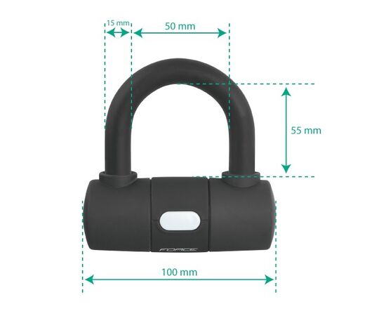 Замок цепной Force 49150 10/1000мм (черный), изображение 4