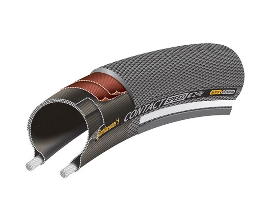 Велосипедная покрышка Continental 26x2.0 (50-559) CONTACT Speed Reflex, Цвет: черный, Ширина: 2.00" (50 мм), изображение 2