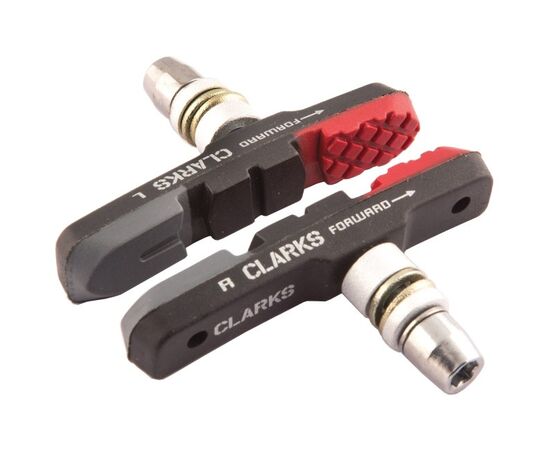 Тормозные колодки CLARKS CPS-301 3-110 для ободных тормозов (цветные, всепогодные, 72 мм, с крепежом 3 профиля)