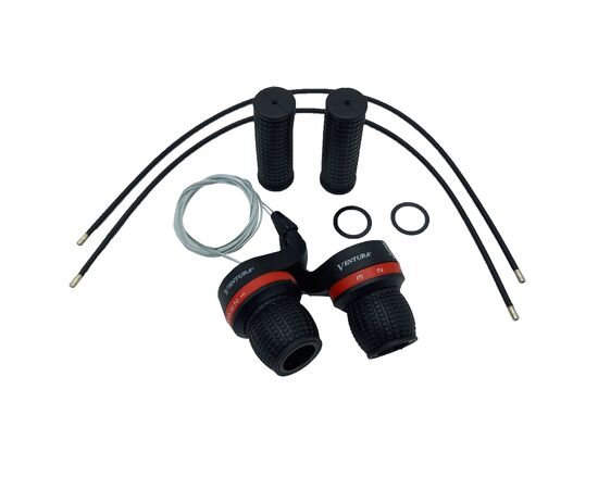 Переключатели/грипшифтеры Ventura 5-689575 (3x7 ск. + ручки + троса + рубашки), изображение 2