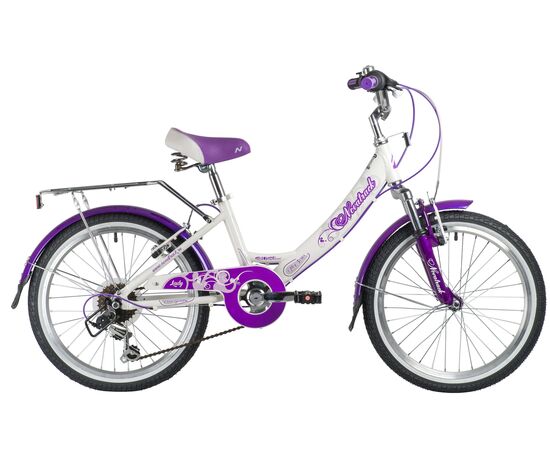 Велосипед Novatrack Girlish line 20" 6.V (белый)