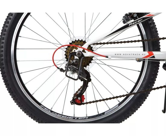 Велосипед Novatrack Racer Y6.V 24" (белый), Цвет: белый, Размер рамы: 12", изображение 6