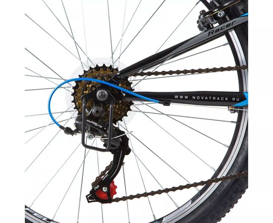Велосипед Novatrack Racer Y6.V 24" (чёрный), Цвет: черный, Размер рамы: 10", изображение 6