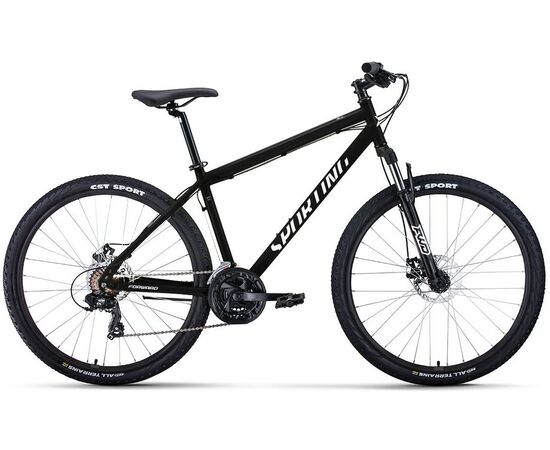 Велосипед Forward SPORTING 27.5 2.0 D (2023, черный/белый)