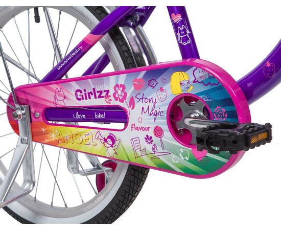 Велосипед Novatrack little Girlzz 20" (фиолетовый), изображение 5 Велосипед Novatrack little Girlzz 20" (фиолетовый), изображение 5