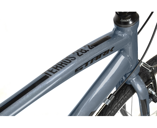 Велосипед Stark'23 Terros 28.2 V (серый/черный/оранжевый), Цвет: серый, Размер рамы: 18", изображение 3