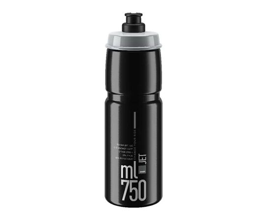Велобутылка Elite JET 750мл (чёрная), Цвет: черный, Объём: 750