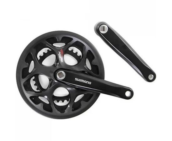 Система Shimano Tourney A070, 170мм, квадрат, 50/34,  с болтами и защитой (черный), изображение 2